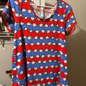 LuLaRoe Multicolor Star Pattern Top